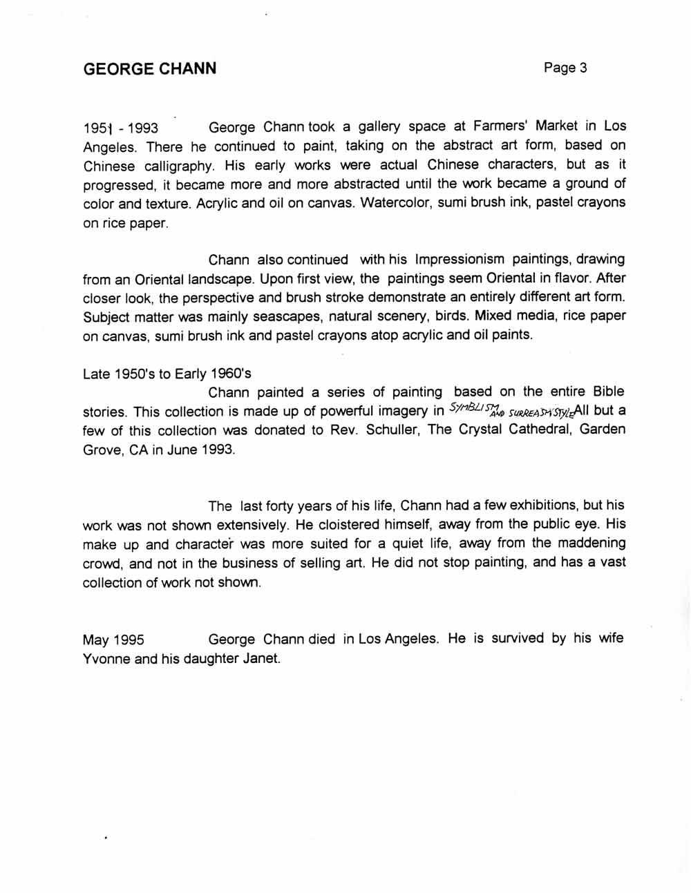 biographical resumes